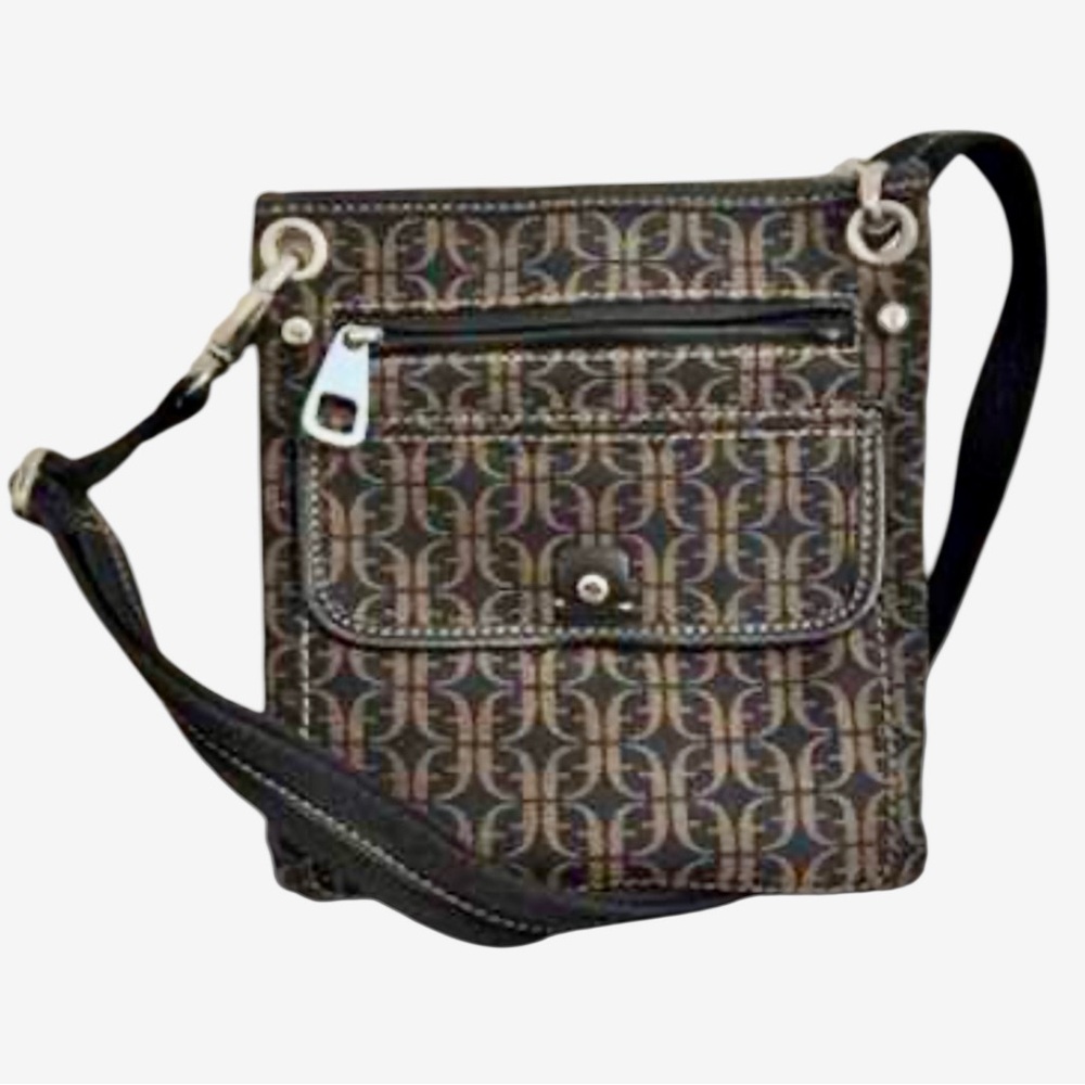 Fossil Style Monogram Crossbody Bag